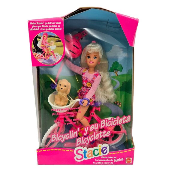 1996 Bicyclin’ Stacie Little Sister Of Barbie Doll Mattel #16734 NRFB Read - Picture 1 of 16